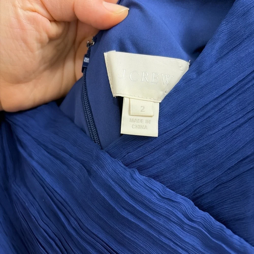 Jcrew‎ Heidi navy mulberry silk gown